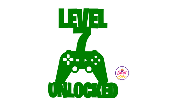 Level 7 Unlocked Gaming Cake Topper SVG: A Precision Tool for Personalization