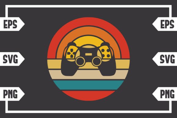 Retro Circle Gaming Controller: A Digital Asset for Creative Projects