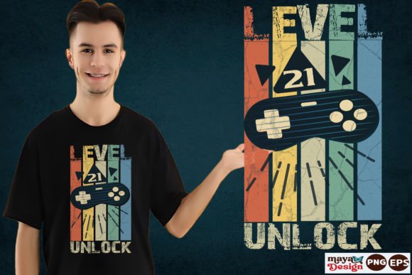 The Level 21 Unlock Birthday Gaming Shirt: A Versatile Digital Asset for Creators