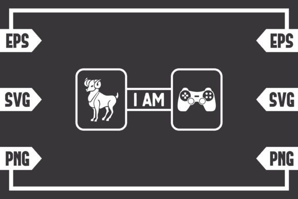Unleash the Cosmic Gamer: Aries Symbol and Gaming Controller Vector Bundle